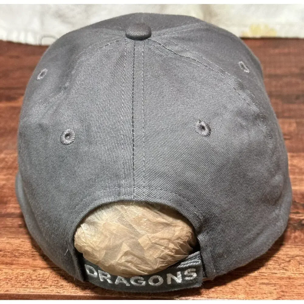 Dragons Lair Hat Grey Stitched Adjustable Baseball Cap 